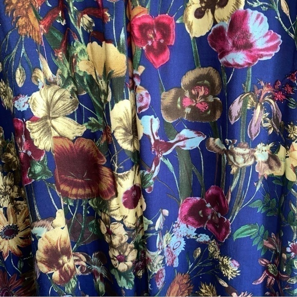 Umgee Navy Floral Bell Sleeve Dress - Picture 3 of 6